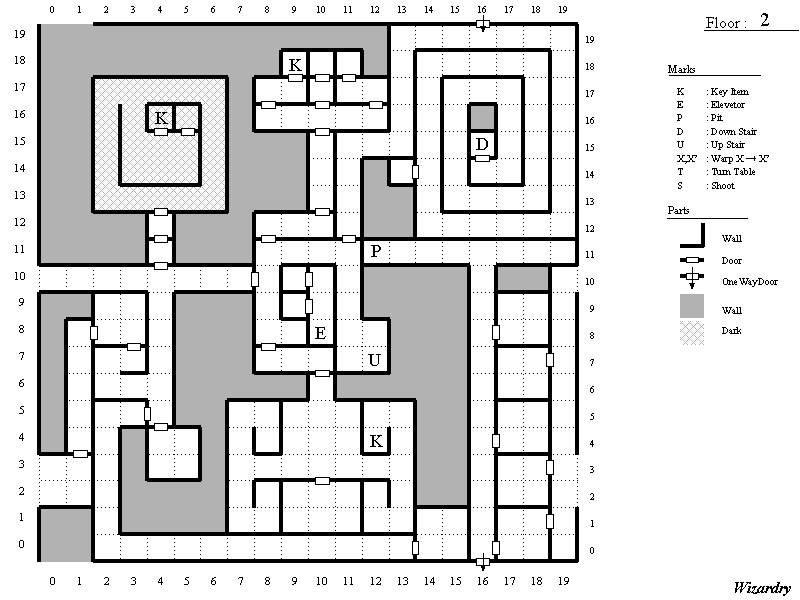 Wizardry Fan Page by Snafaru Wiz1 maps Nintendo version