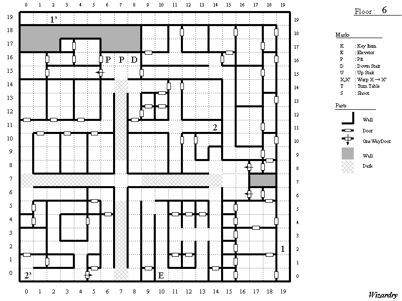 Wizardry Fan Page by Snafaru Proving Grounds of the Mad Overlord Maps