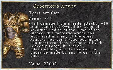 Governor's Armor