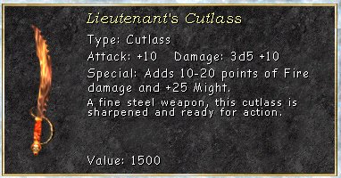 Lieutenant's Cutlass