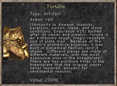 Yoruba, the ultimate plate armor