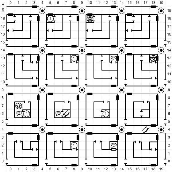 Wizardry IV: Return of Werdna Level 06 Map