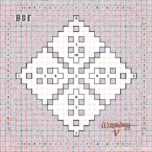 Wizardry V: Heart of Maelstrom Level B8F Map